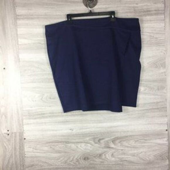 14th & Union Faux Wrap Ponte blue Skirt size 3X - Picture 2 of 7